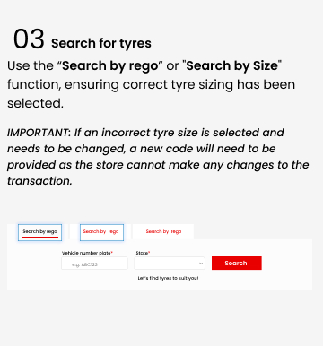  Search for tyres