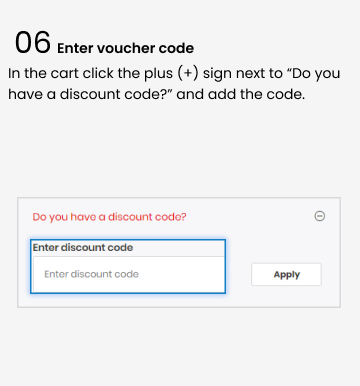 Enter voucher code