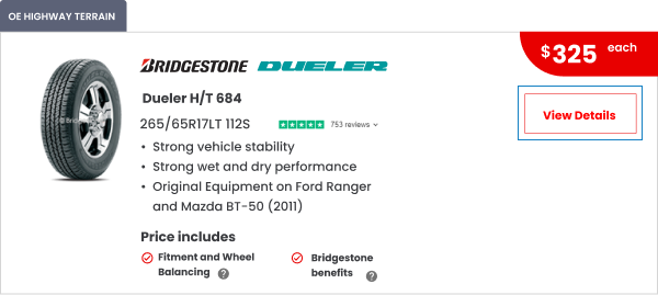 View tyre details