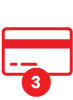 Buy tyres online. Step 3, to buying tyres online, either buy your tyres with the pay online or pay in-store options. Image of a bank card.