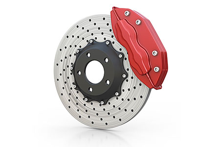 Find a store near you to have your brake disc serviced. Image of brake disc service.