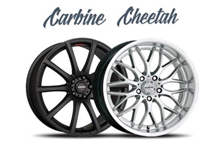 Speedy Carbine Cheetah. Wheel & tyre packages. Image of wheel & rims.