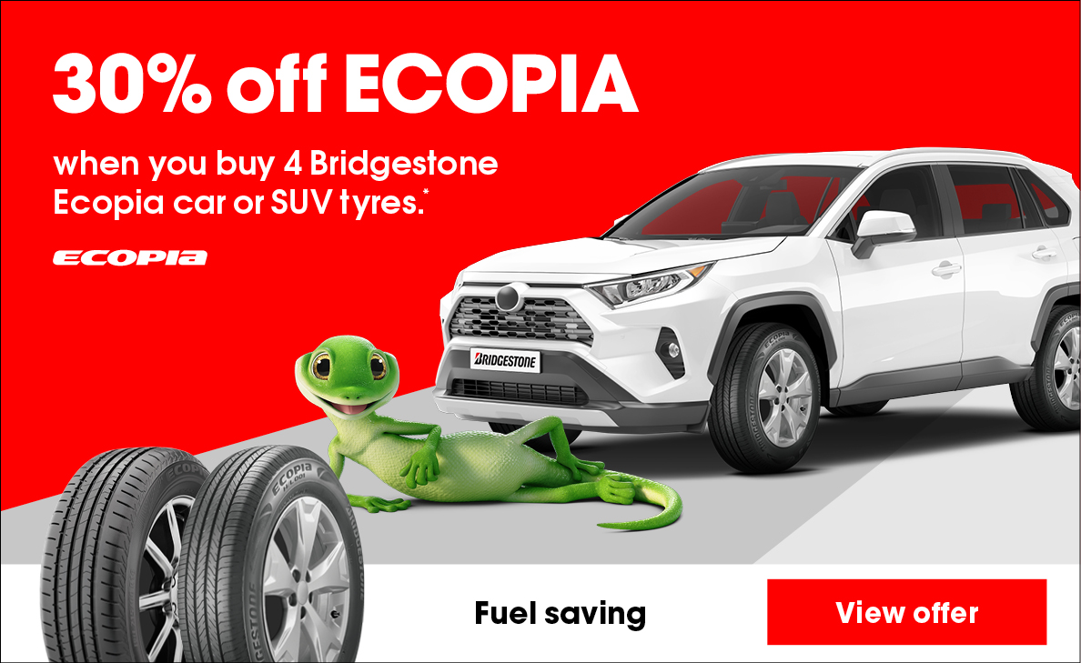30% OFF on Bridgestone Ecopia car and SUV tyres