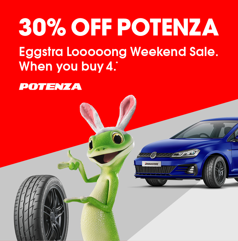 30% OFF on Bridgestone Potenza tyres.