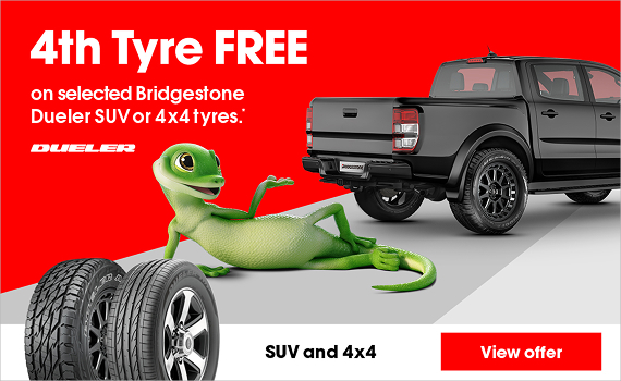 4th tyre free on selected Dueler SUV or 4x4 tyres