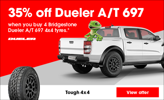 35% OFF ON Bridgestone Dueler A/T 697 4x4 tyres.