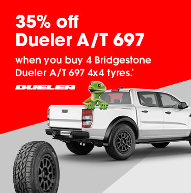 35% off when you buy 4 Bridgestone Dueler A/T 697 4x4 tyres