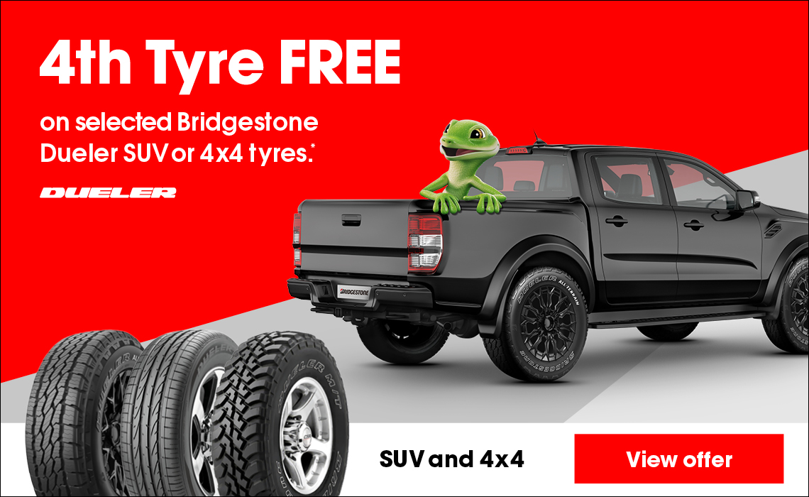 4th tyre free on selected Dueler SUV or 4x4 tyres