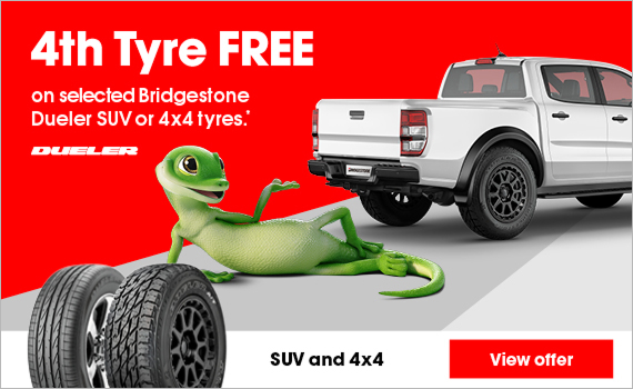 4th tyre free on selected Dueler SUV or 4x4 tyres