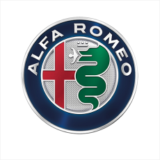 Clickable Alfa Romeo car logo with information about Alfa Romeo car tyres and SUV tyres.