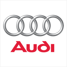Clickable Audi car logo with information about Audi car tyres and SUV tyres.
