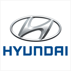 Clickable Hyundai car logo with information about Hyundai car tyres and SUV tyres.