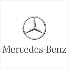 Clickable Mercedes Benz car logo with information about Mercedes Benz car tyres and SUV tyres.