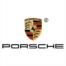 Clickable Porsche car logo with information about Porsche car tyres and SUV tyres.