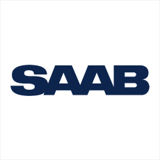 Clickable Saab car logo with information about Saab car tyres and SUV tyres.