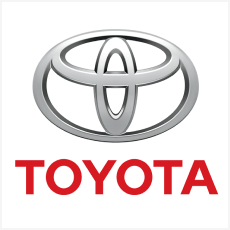 Clickable Toyota car logo with information about Toyota car tyres and SUV tyres.