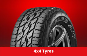 30% OFF selected Bridgestone 4x4, SUV tyres