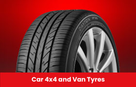 25% OFF selected Dayton car, 4x4, SUV and Van tyres