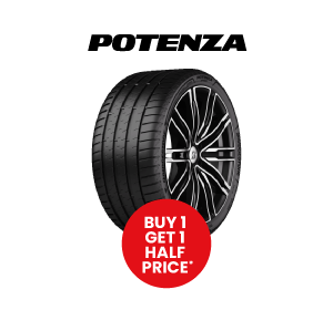 Buy 1 Get 1 Half Price Bridgestone Potenza car tyres