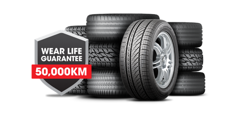 Wear Life Guarantee shield Tyres Wear Life Guarantee shield Tyres