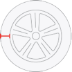 Tyre size calculator, showing how to calculate your tyre size. Image of tyre profile.