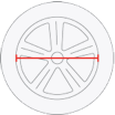 Tyre size calculator, showing how to calculate your tyre size. Image of tyre rim size.